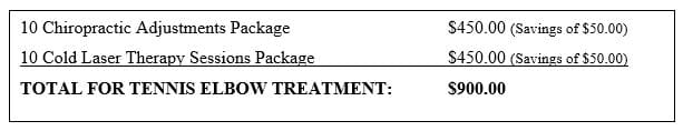 Tennis Elbow Treatment Plan