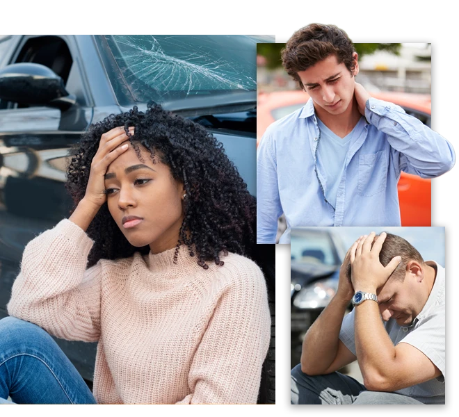 Three different people with different conditions post-auto injury